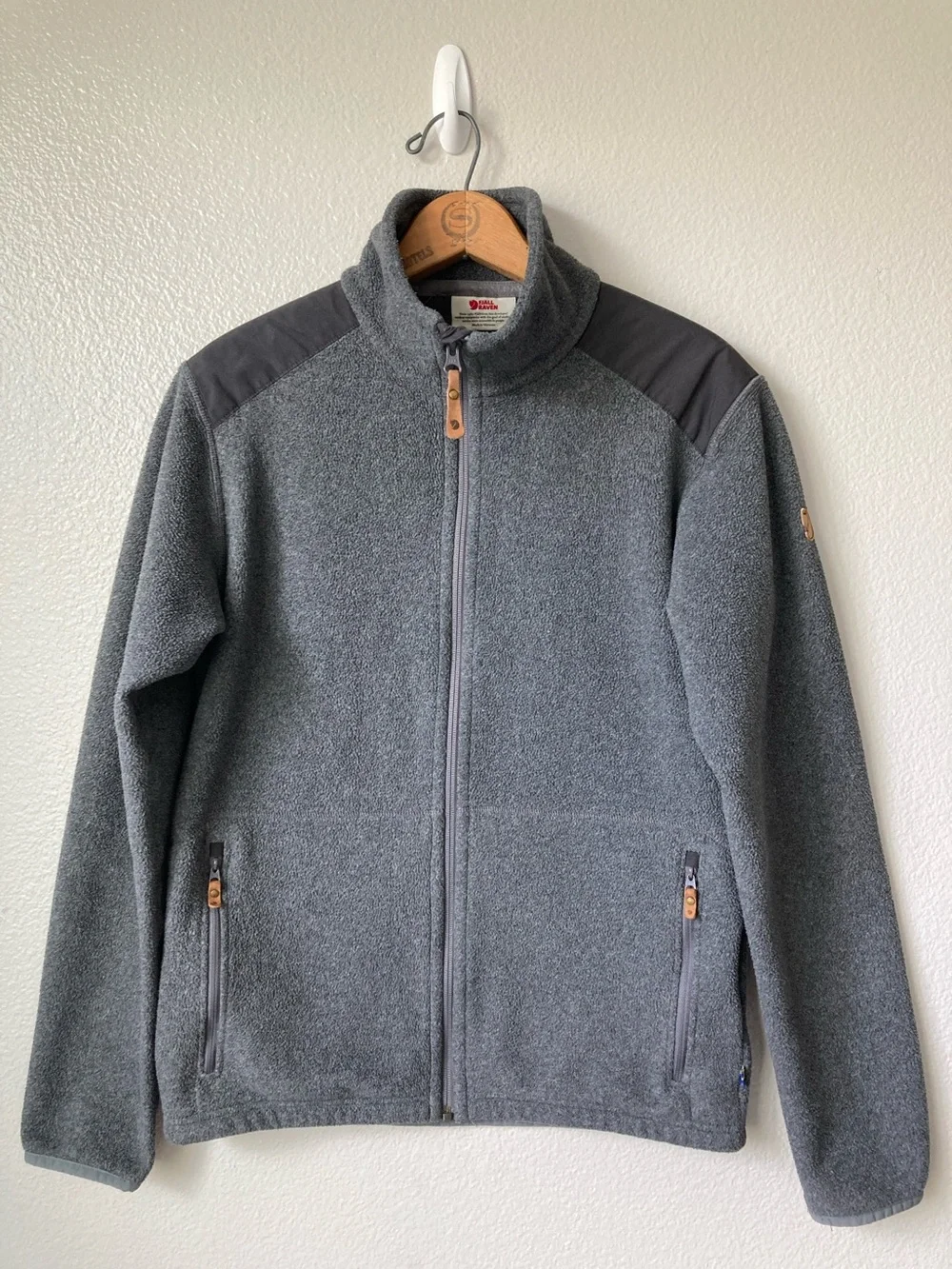 Fjallraven Sten fleece full zip jacket hiking camping 81756 sz S